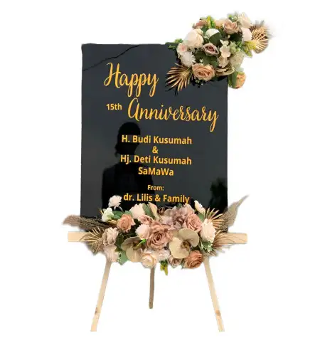 Papan Bunga Akrilik Outdoor Wedding Depok