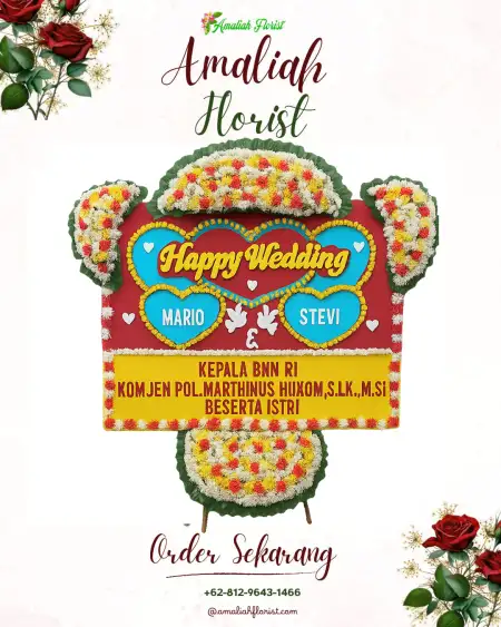 Papan Bunga Pernikahan Outdoor Wedding Depok